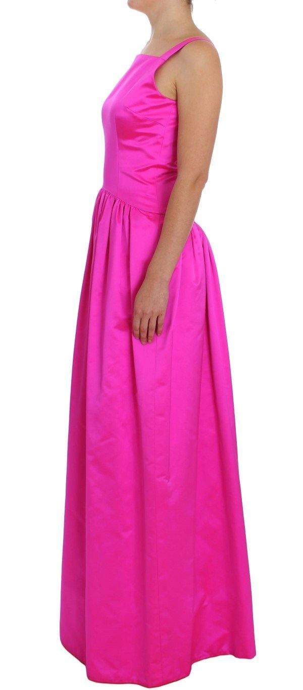 Dolce & Gabbana  Pink Silk Long Sheath Ball Gown Dress #women, Brand_Dolce & Gabbana, Catch, Clothing_Dress, Dolce & Gabbana, Dresses - Women - Clothing, feed-agegroup-adult, feed-color-pink, feed-gender-female, feed-size-IT40|S, Gender_Women, IT40|S, Kogan, Pink at SEYMAYKA