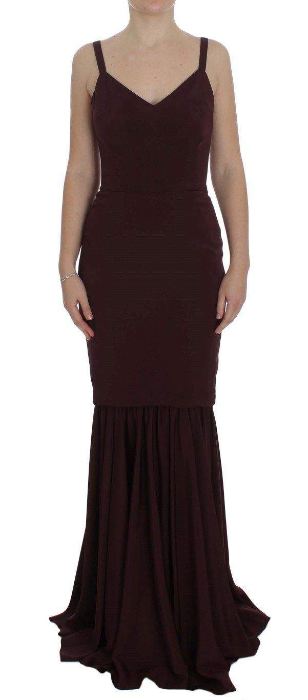 Dolce & Gabbana  Bordeaux Stretch Full Length Sheath Dress #women, Bordeaux, Brand_Dolce & Gabbana, Catch, Clothing_Dress, Dolce & Gabbana, Dresses - Women - Clothing, feed-agegroup-adult, feed-color-bordeaux, feed-gender-female, feed-size-IT40|S, Gender_Women, IT40|S, Kogan at SEYMAYKA