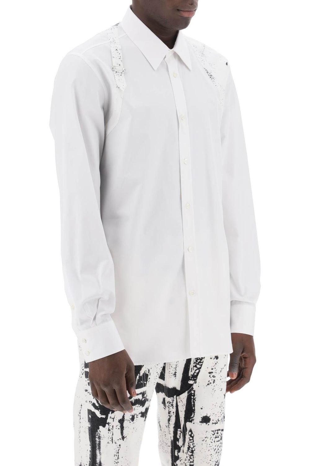 Alexander mcqueen printed harness shirt-1