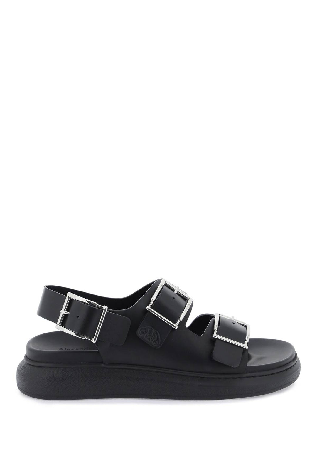 Alexander mcqueen leather sandals with maxi buckles-0