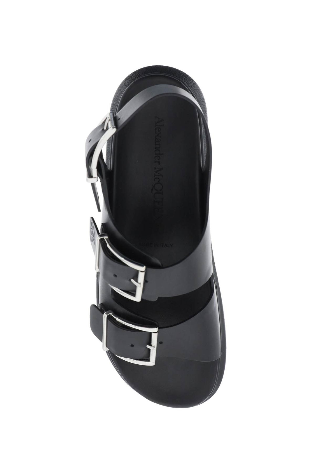 Alexander mcqueen leather sandals with maxi buckles-1