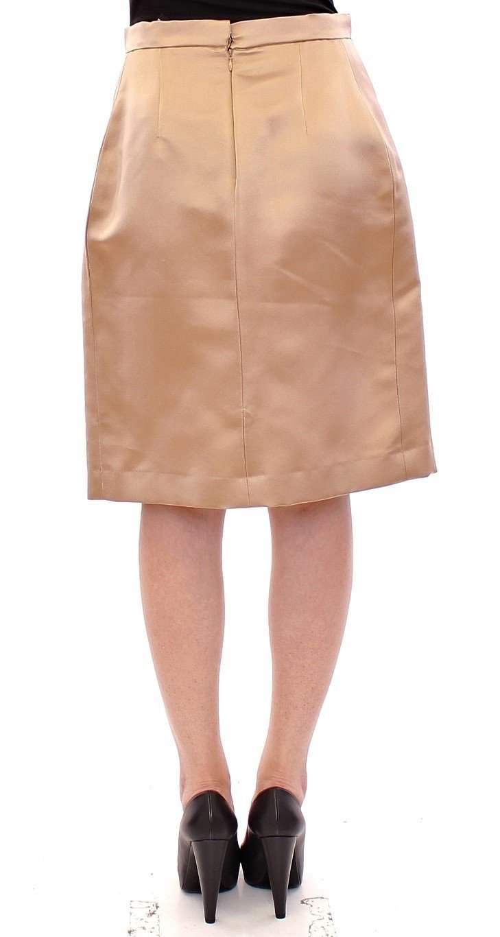 Andrea Incontri  Silk Solid Mini Pleated Skirt #women, Andrea Incontri, Brown, Catch, feed-agegroup-adult, feed-color-brown, feed-gender-female, feed-size-IT40|S, feed-size-IT42|M, feed-size-IT44|L, Gender_Women, IT40|S, IT42|M, IT44|L, Kogan, Skirts - Women - Clothing at SEYMAYKA