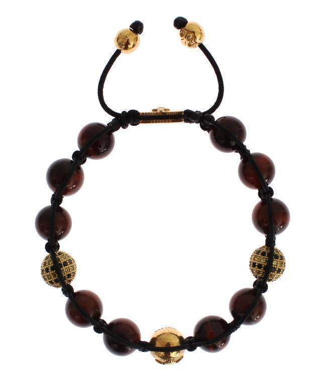 Nialaya CZ  Tigers Eye Gold 925 Silver Bracelet #women, Bracelets - Women - Jewelry, Catch, feed-agegroup-adult, feed-color-red, feed-gender-female, feed-size-M, feed-size-S, Gender_Women, Kogan, L, M, Nialaya, Red, S at SEYMAYKA