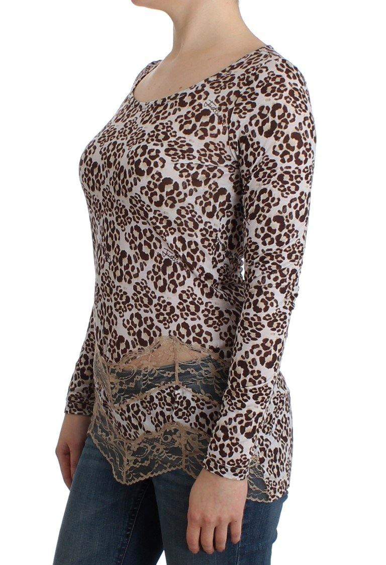 Cavalli Women  Long Sleeve Lace Top #women, Brown, Catch, Cavalli, feed-agegroup-adult, feed-color-brown, feed-gender-female, feed-size-IT44|L, Gender_Women, IT44|L, Kogan, Tops & T-Shirts - Women - Clothing at SEYMAYKA