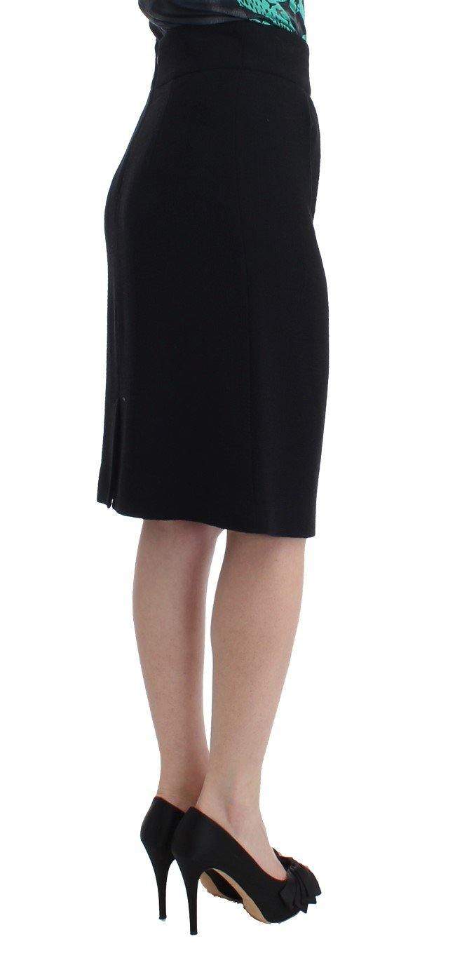 Cavalli Women  Wool Pencil Skirt #women, Black, Catch, Cavalli, feed-agegroup-adult, feed-color-black, feed-gender-female, feed-size-IT38|XS, feed-size-IT40|S, Gender_Women, IT38|XS, IT40|S, Kogan, Skirts - Women - Clothing at SEYMAYKA