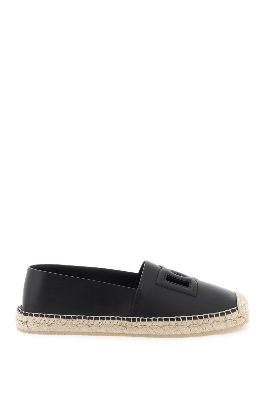 Dolce & gabbana leather espadrilles with dg logo and-0