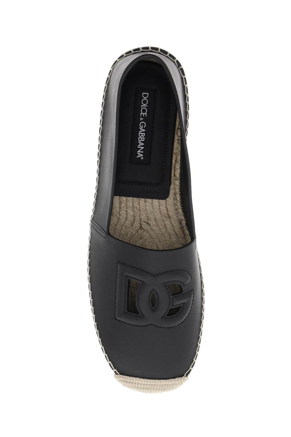 Dolce & gabbana leather espadrilles with dg logo and-1