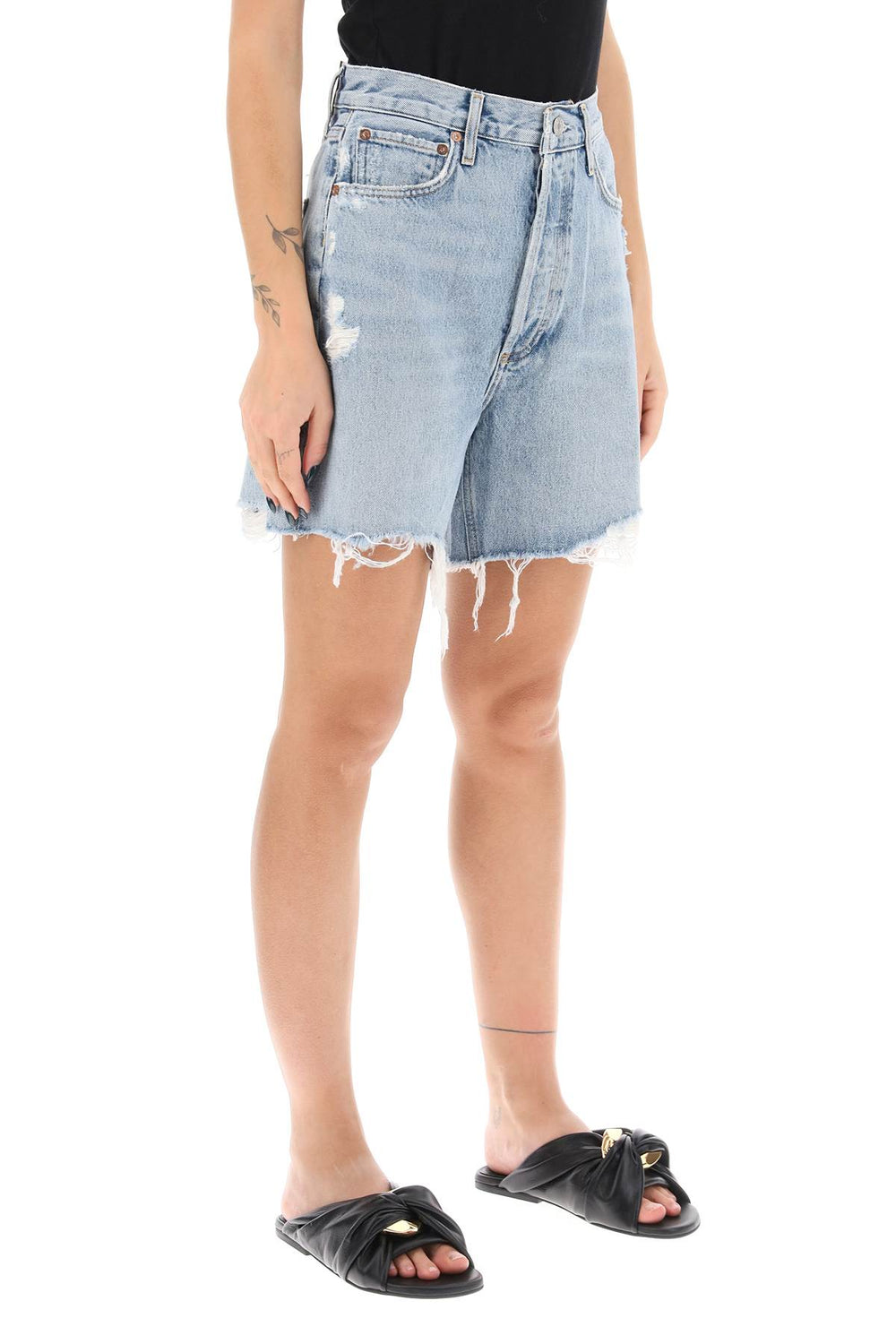 Agolde stella denim shorts-1