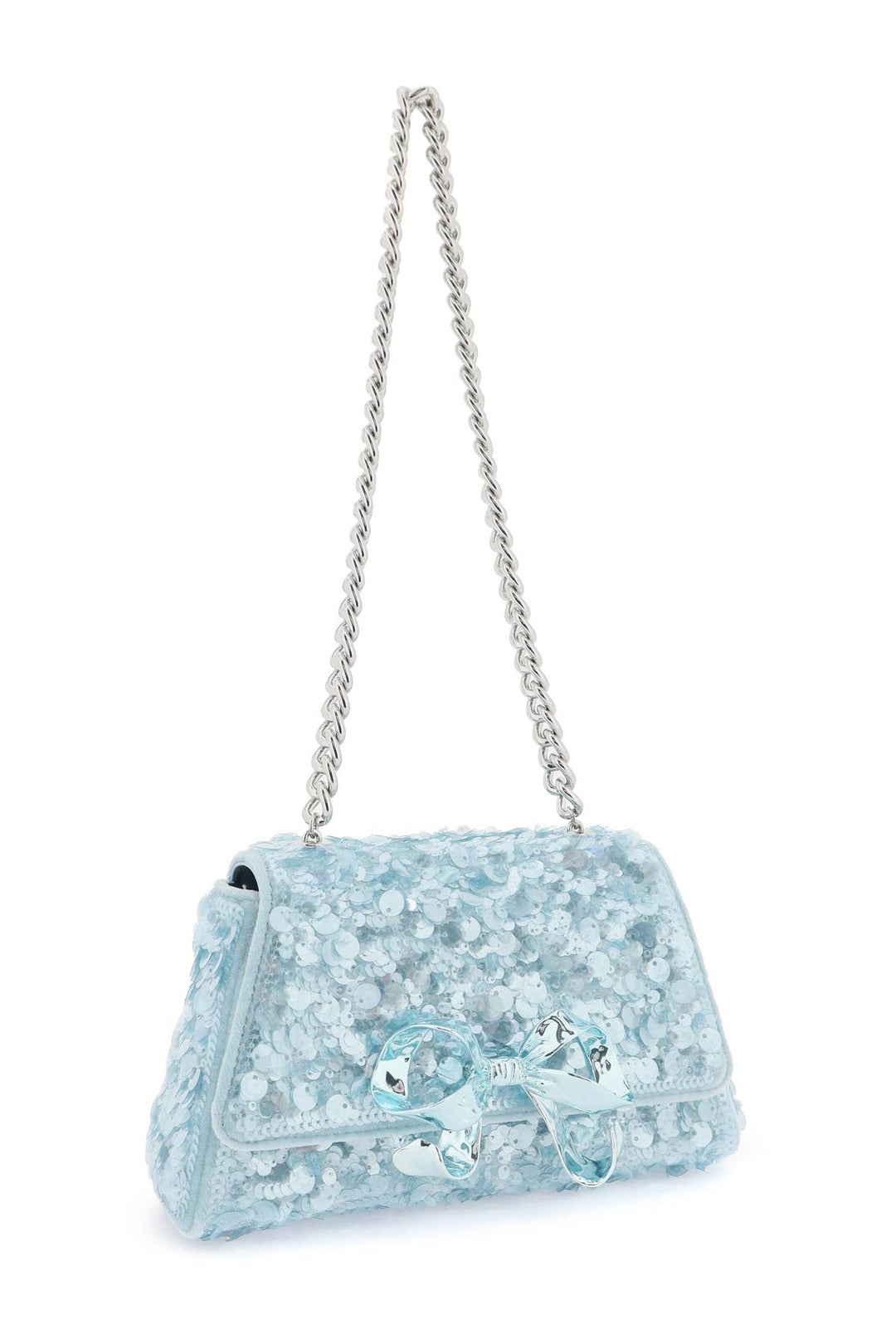 Self portrait sequined bow mini shoulder bag-2