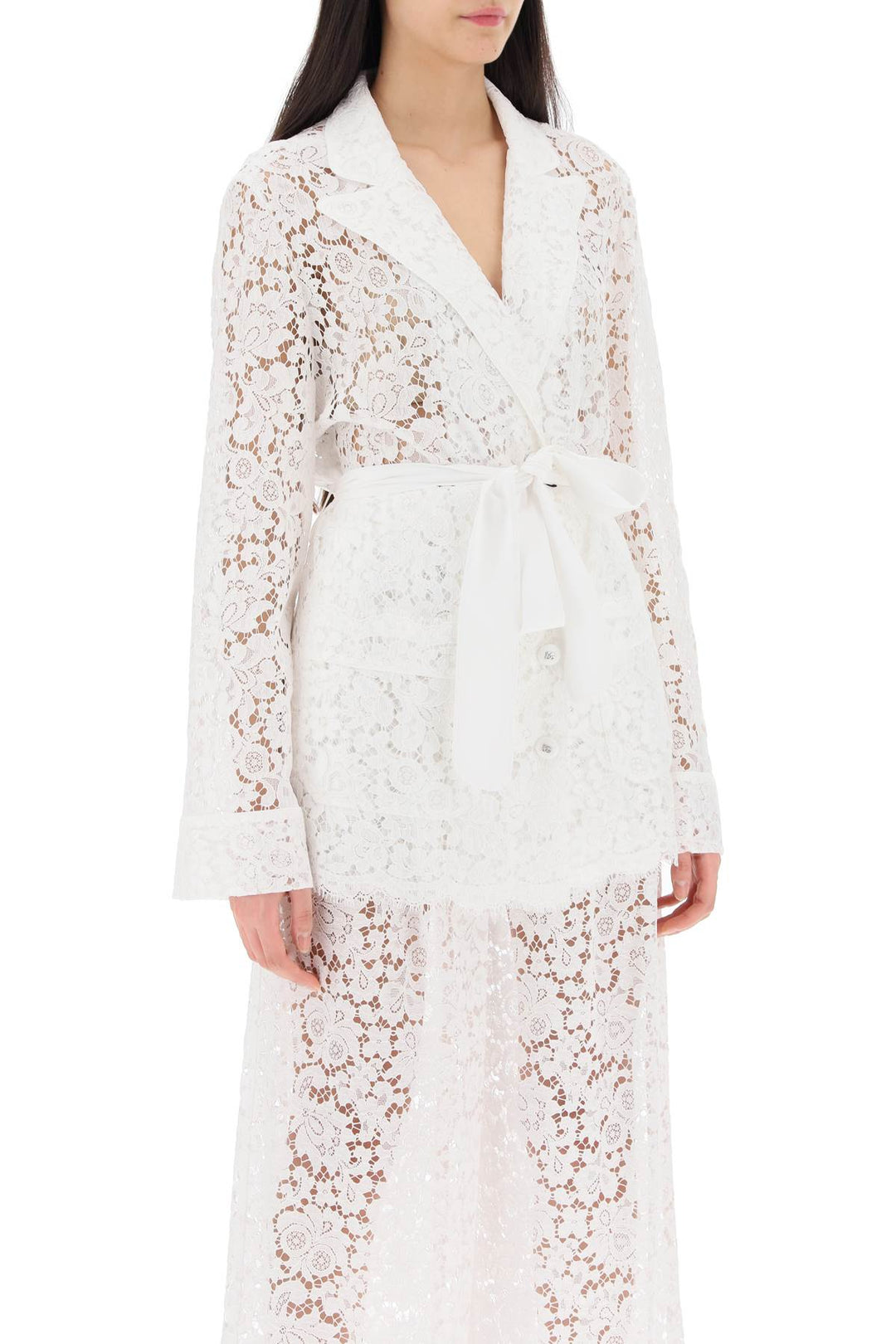 Dolce & gabbana pajama shirt in cordonnet lace-1