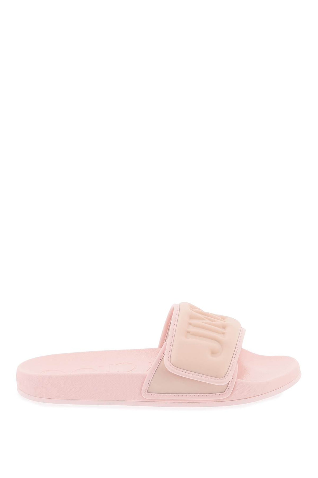 Jimmy choo slides fitz con fascia logata in lycra-0