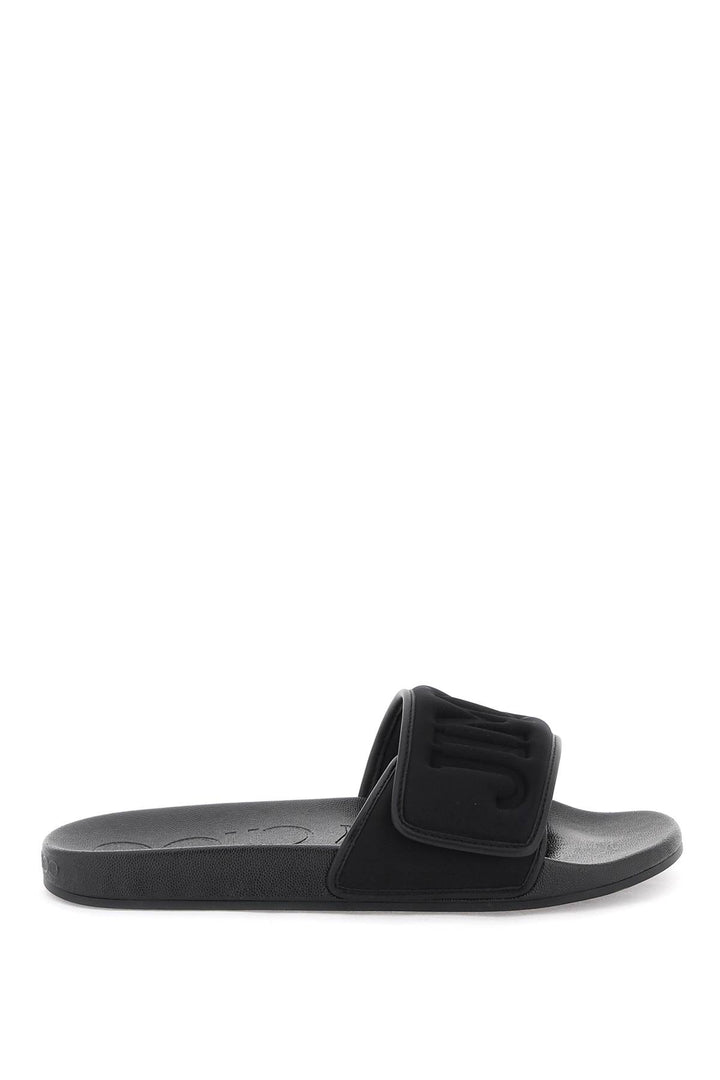 Jimmy choo slides with logo-0