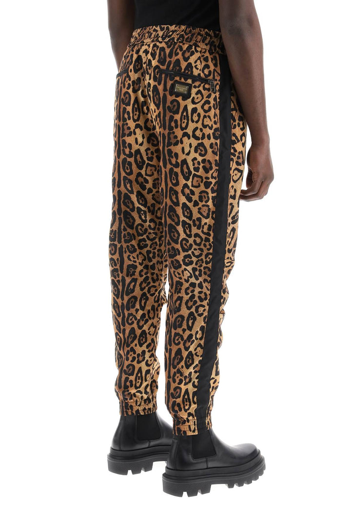 Dolce & gabbana leopard print nylon jogger pants for-2