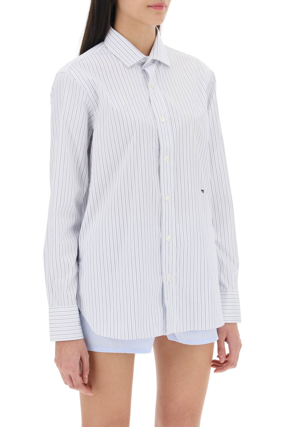 Homme girls striped poplin shirt-1