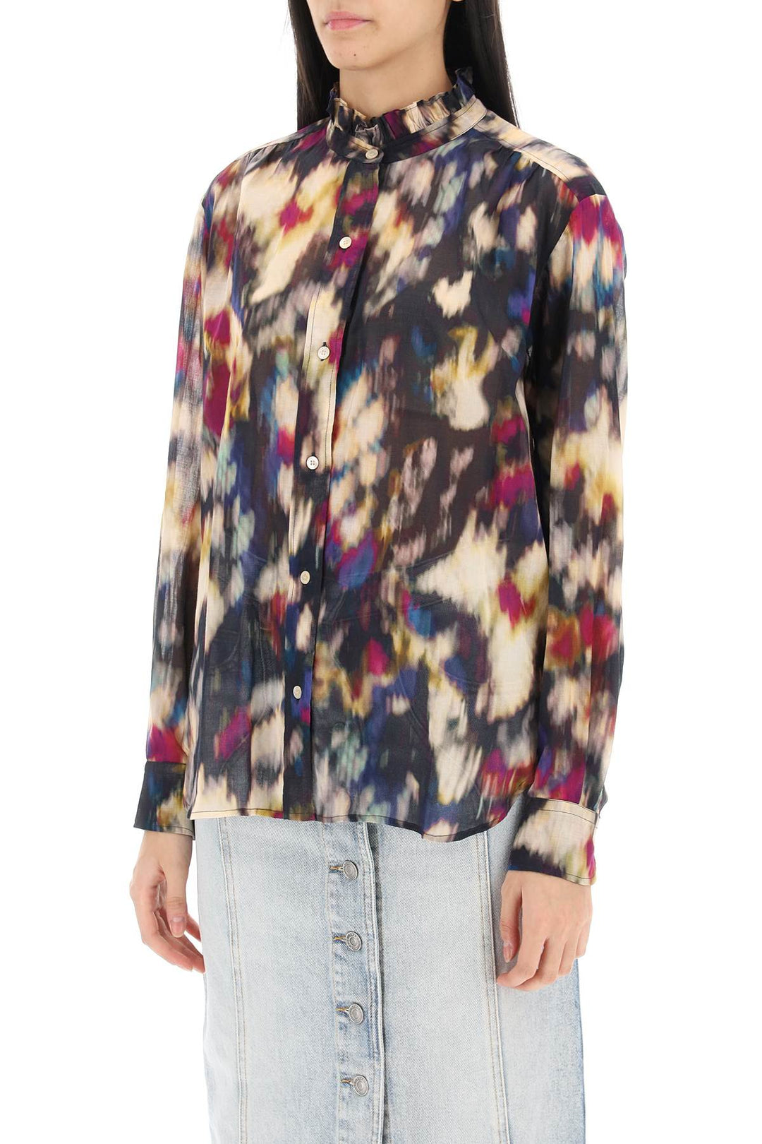 Isabel marant etoile gamble shirt with shaded motif-3