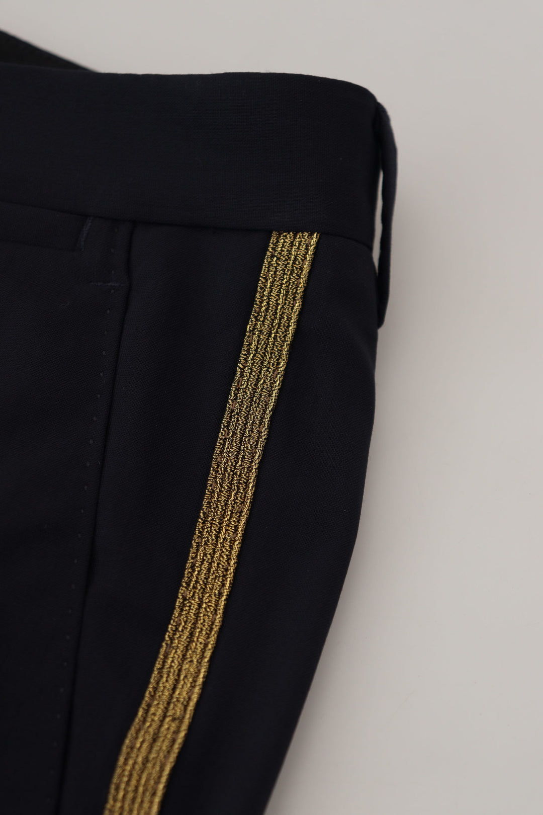 Dolce & Gabbana Black Wool Slim Formal Pants