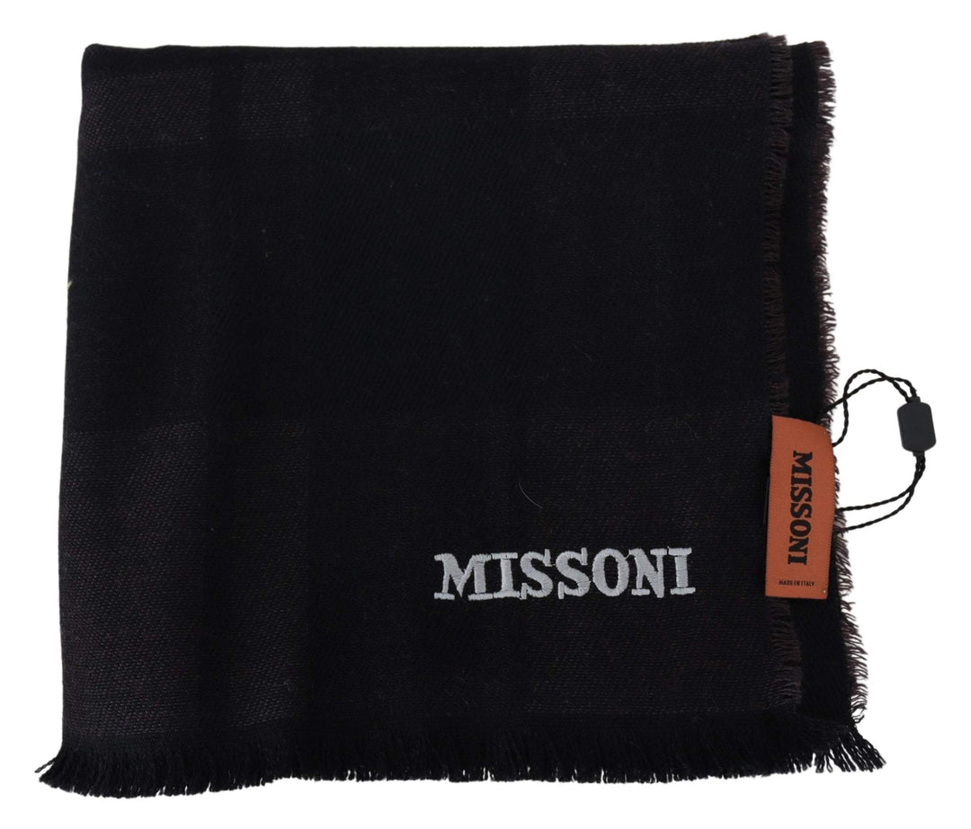 Missoni Black 100% Wool Unisex Neck Wrap Scarf #men, Black, feed-agegroup-adult, feed-color-Black, feed-gender-male, Missoni, Scarves - Men - Accessories at SEYMAYKA