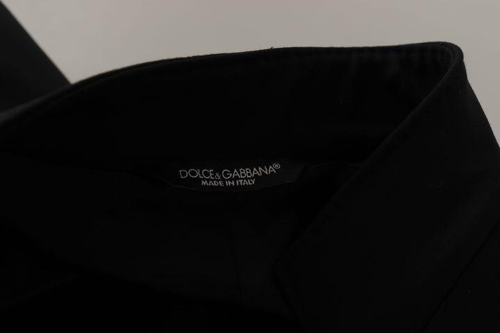 Dolce & Gabbana Black Wool Single Breasted Coat  Blazer