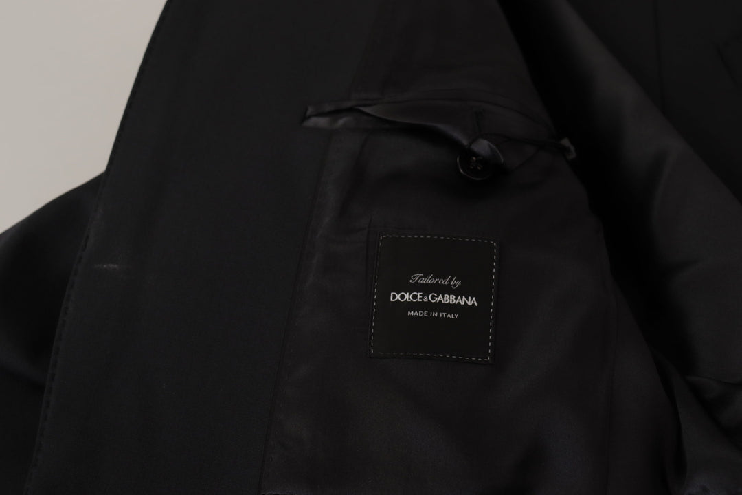 Dolce & Gabbana Black Wool Single Breasted Coat  Blazer