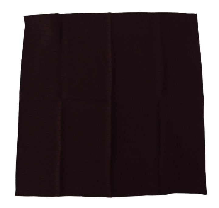 Dolce & Gabbana Brown Silk Blend Square Wrap Handkerchief Scarf