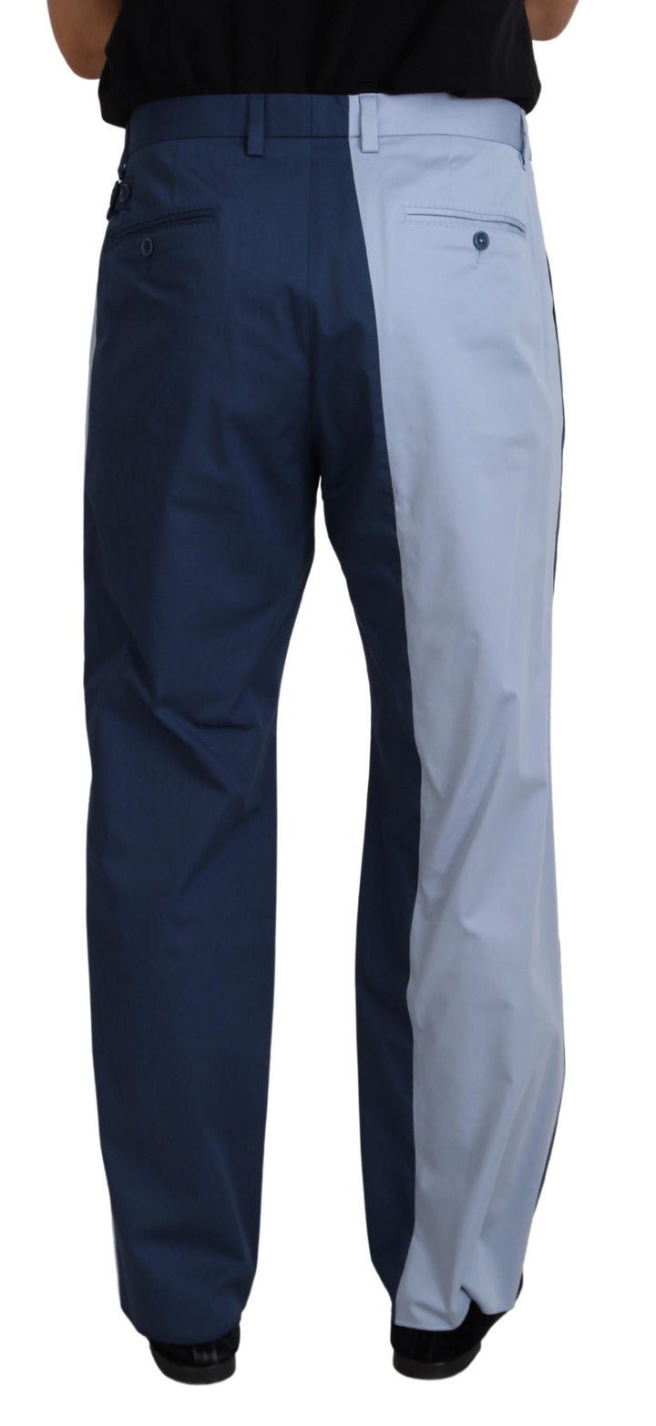 Dolce & Gabbana Blue Cotton Straight Fit Pants