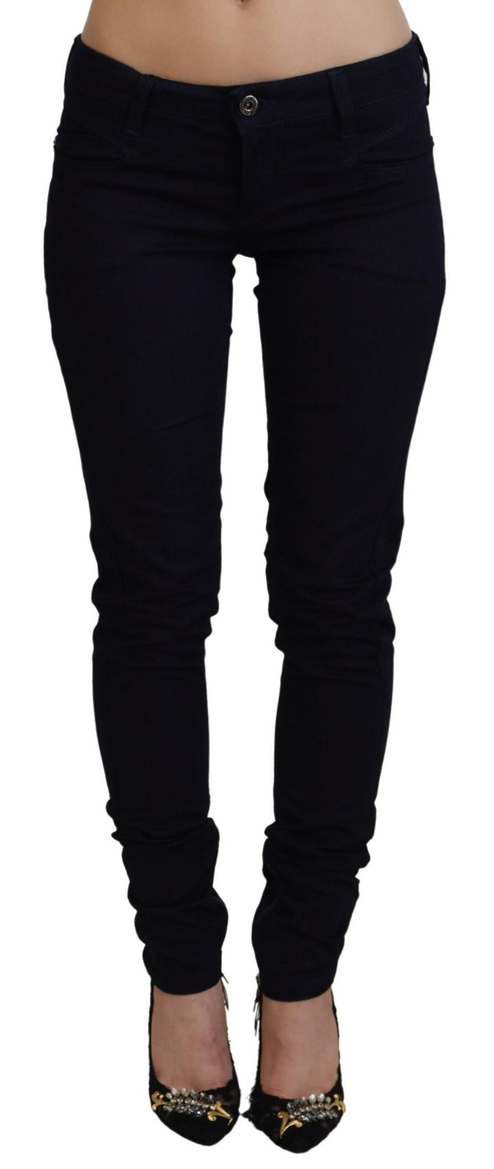 Black Low Waist Skinny Women Denim Jeans