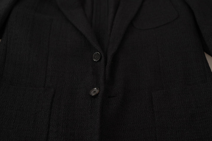 Dolce & Gabbana Black Single Breasted Coat  Blazer