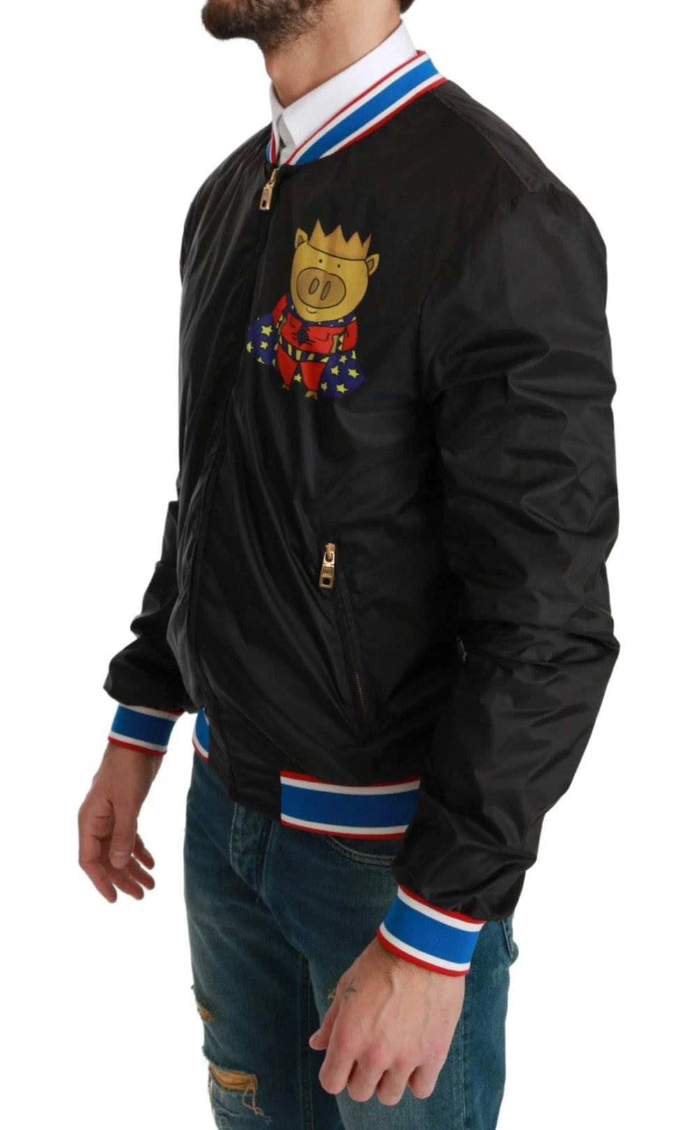 Dolce & Gabbana Black YEAR OF THE PIG Bomber Jacket #men, Black, Brand_Dolce & Gabbana, Catch, Dolce & Gabbana, feed-agegroup-adult, feed-color-black, feed-gender-male, feed-size-IT44 | XS, feed-size-IT46 | S, feed-size-IT48 | M, feed-size-IT50 | L, Gender_Men, IT44 | XS, IT46 | S, IT48 | M, IT50 | L, IT52 | L, IT54 | XL, Jackets - Men - Clothing, Kogan, Men - New Arrivals at SEYMAYKA