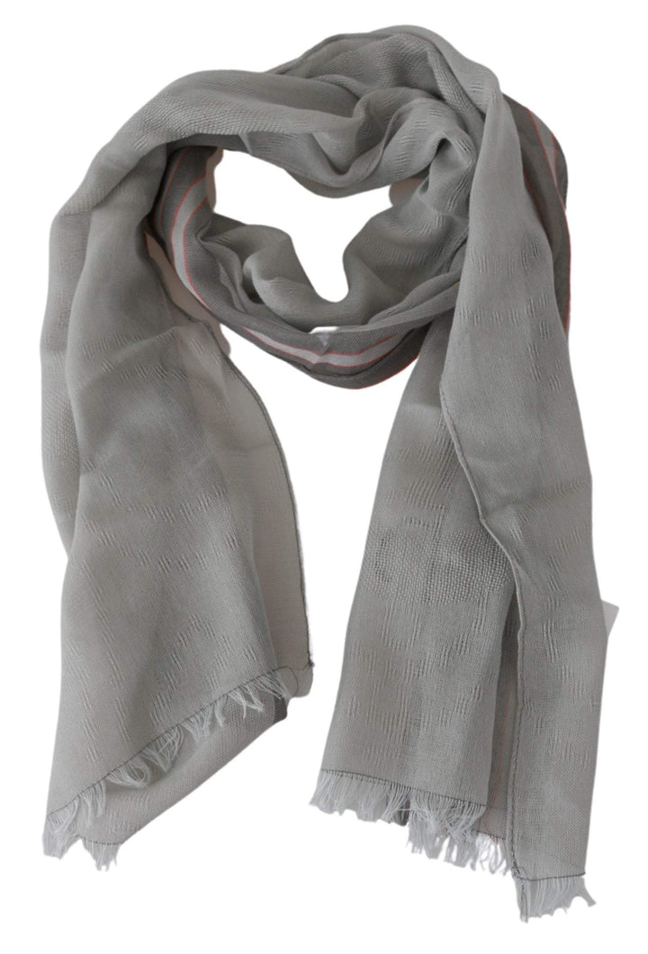 COSTUME NATIONAL C’N’C   Fringe Neck Wrap Cotton Scarf #men, Accessories - New Arrivals, Catch, Costume National, feed-agegroup-adult, feed-color-gray, feed-gender-male, feed-size-OS, Gender_Men, Gray, Kogan, Scarves - Men - Accessories at SEYMAYKA