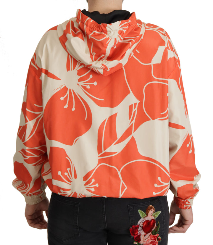 Dolce & Gabbana Multicolor Floral Hooded Pullover Sweater