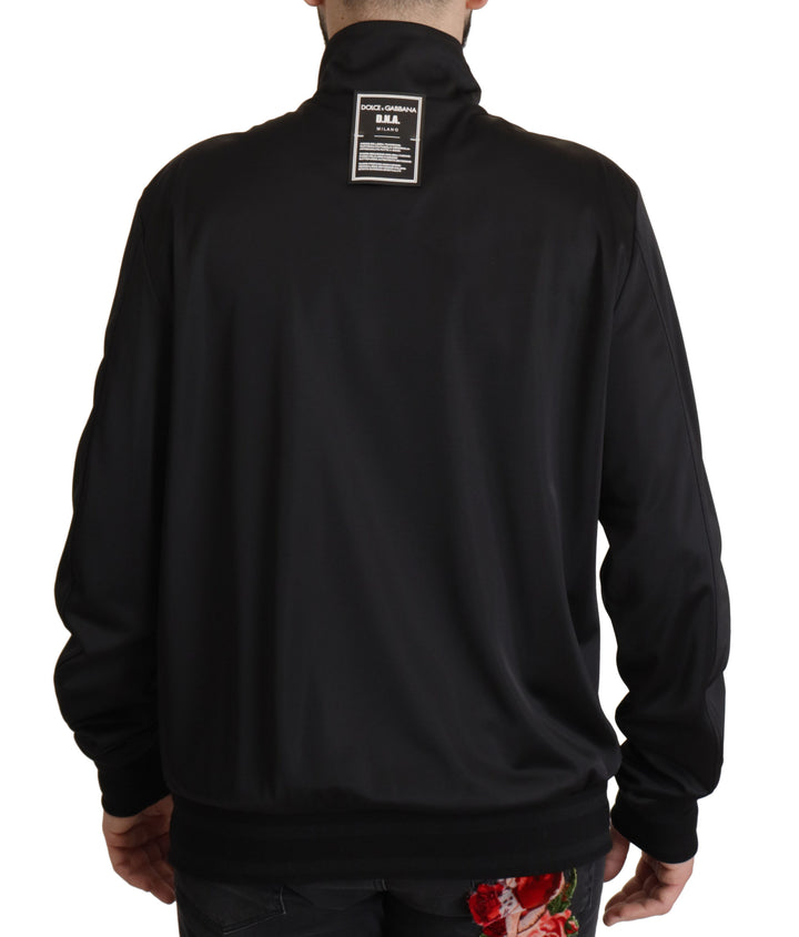 Dolce & Gabbana Black Full Zip Long Sleeve D.N.A Sports Sweater