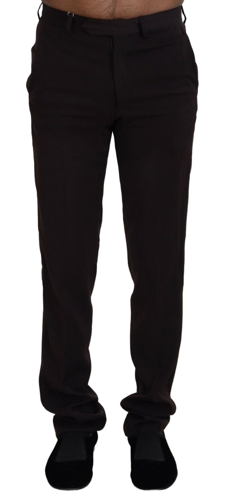 BENCIVENGA Brown Straight Fit Formal  Pants