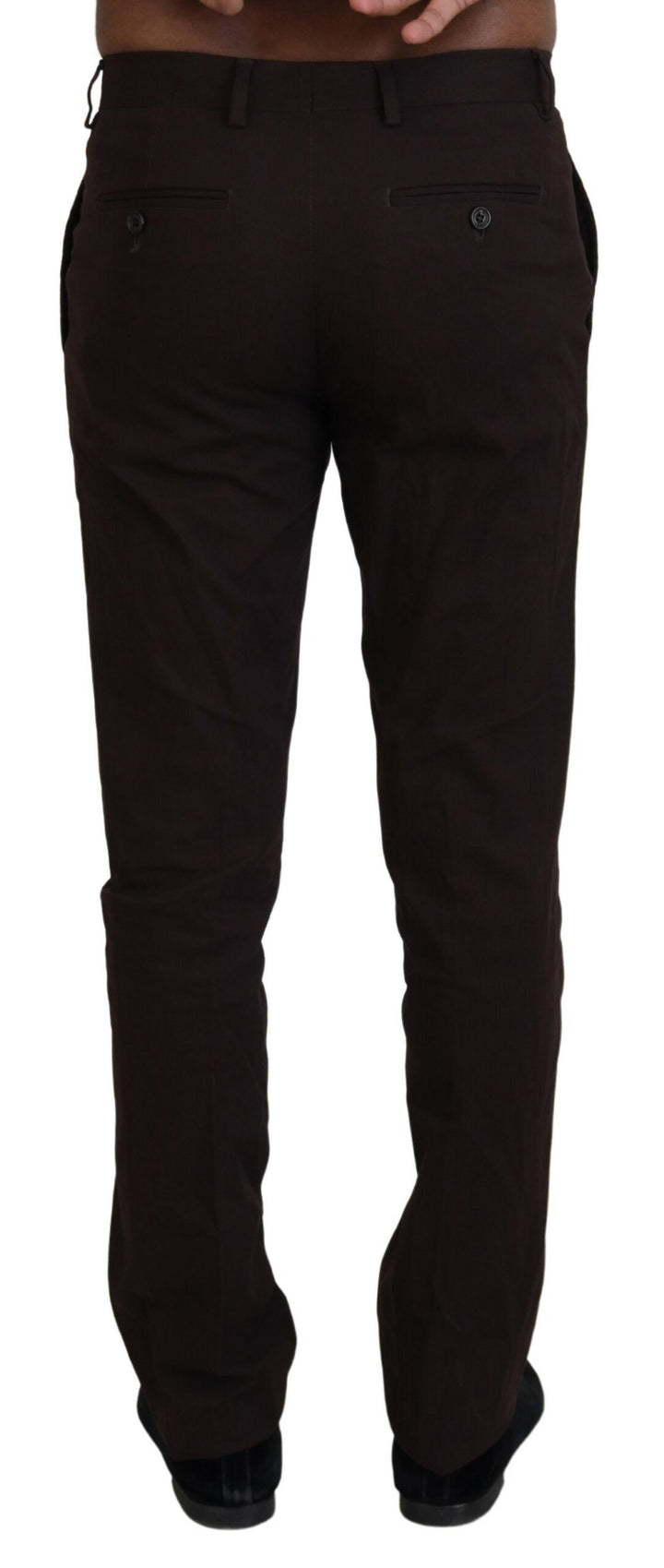 BENCIVENGA Brown Cotton Tapered Formal  Pants