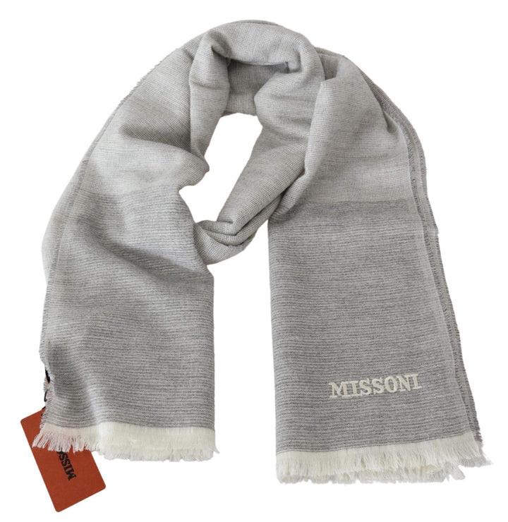 Missoni Beige 100% Wool Unisex Neck Wrap Scarf #men, Accessories - New Arrivals, Beige, feed-agegroup-adult, feed-color-Beige, feed-gender-male, Missoni, Scarves - Men - Accessories at SEYMAYKA