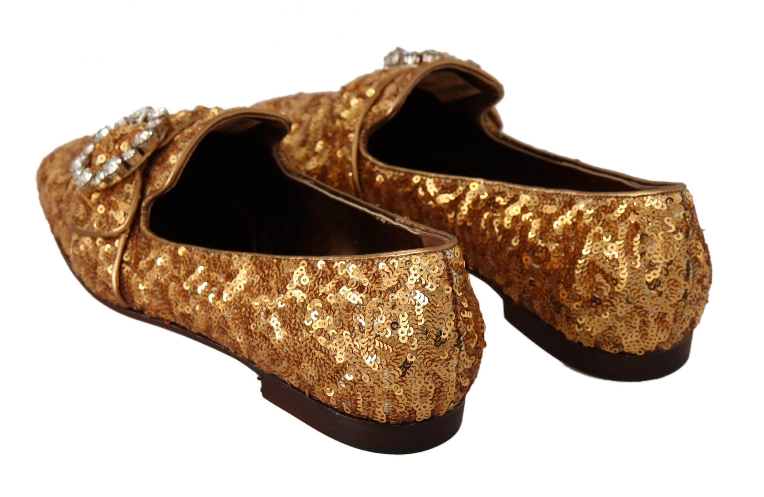 Gold clearance sequin flats