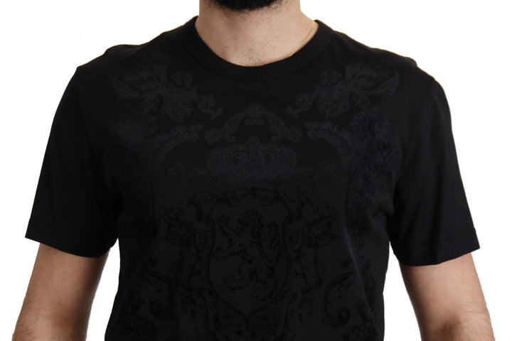 Dolce & Gabbana Black DG Baroque Cotton Crewneck T-shirt