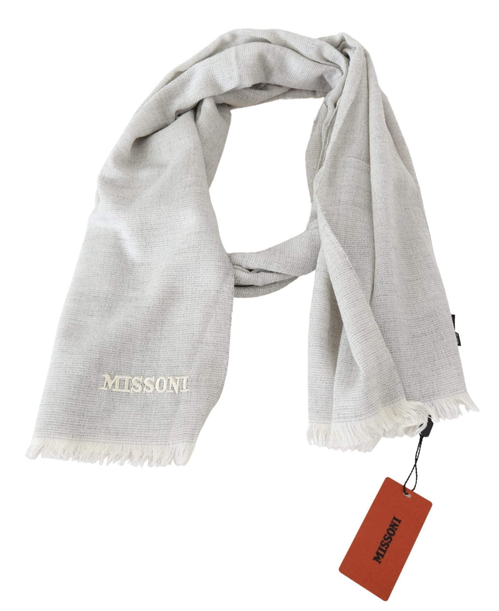 Missoni Gray Wool Knit Unisex Neck Wrap Scarf #men, feed-agegroup-adult, feed-color-Gray, feed-gender-male, Gray, Missoni, Scarves - Men - Accessories at SEYMAYKA