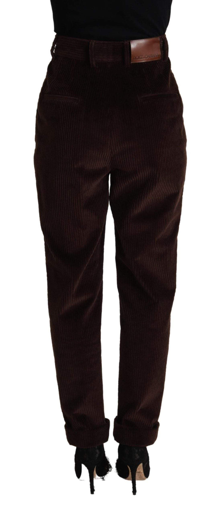 Dolce & Gabbana Bordeaux Corduroy Cotton Trouser Tapered Pants Bordeaux, Dolce & Gabbana, feed-1, IT40|S, Jeans & Pants - Women - Clothing at SEYMAYKA