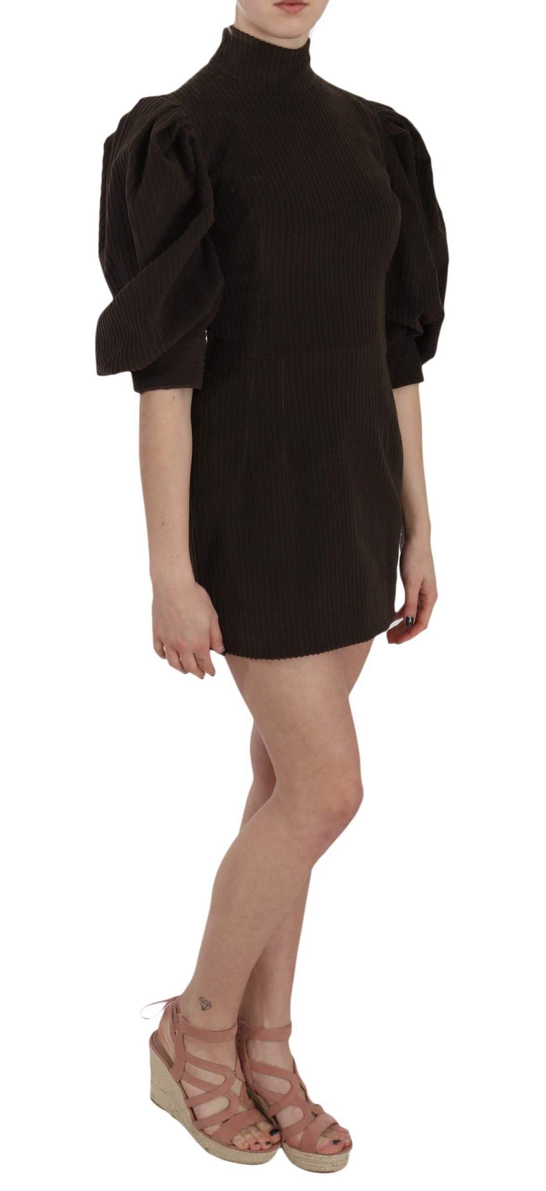 Dolce & Gabbana  Brown Corduroy Bodycon Cotton Mini Dress #women, Brand_Dolce & Gabbana, Brown, Catch, Clothing_Dress, Dolce & Gabbana, Dresses - Women - Clothing, feed-agegroup-adult, feed-color-brown, feed-gender-female, feed-size-IT40|S, Gender_Women, IT40|S, Kogan, Women - New Arrivals at SEYMAYKA