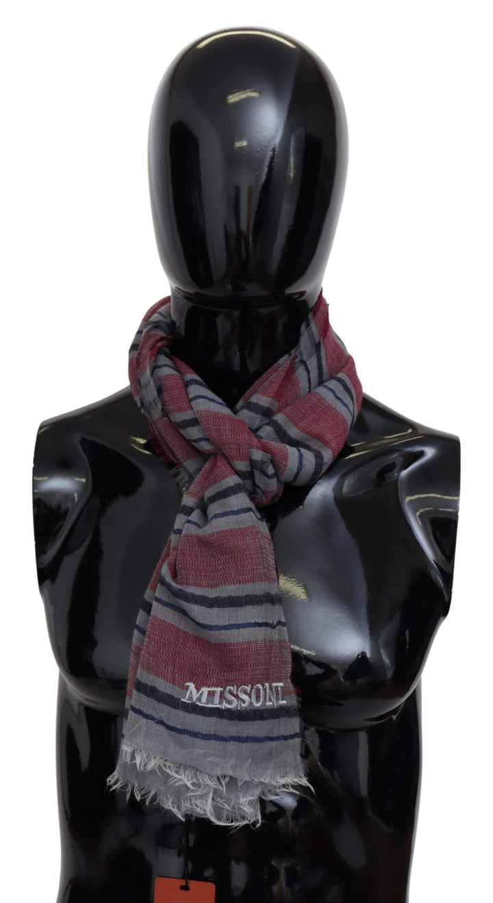 Missoni Multicolor Striped Wool Blend Unisex Neck Wrap Scarf #men, Accessories - New Arrivals, feed-agegroup-adult, feed-color-Multicolor, feed-gender-male, Missoni, Multicolor, Scarves - Men - Accessories at SEYMAYKA