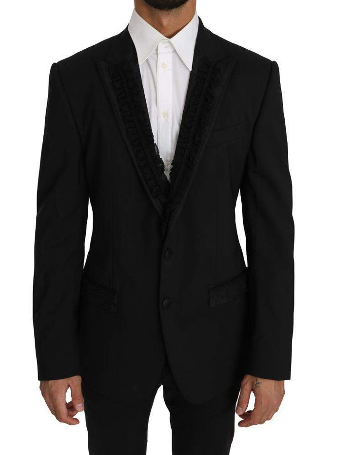 Dolce & Gabbana  Black Wool MARTINI Torrero Blazer Jacket #men, Black, Blazers - Men - Clothing, Brand_Dolce & Gabbana, Catch, Dolce & Gabbana, feed-agegroup-adult, feed-color-black, feed-gender-male, feed-size-IT50 | L, Gender_Men, IT50 | L, Kogan, Men - New Arrivals at SEYMAYKA