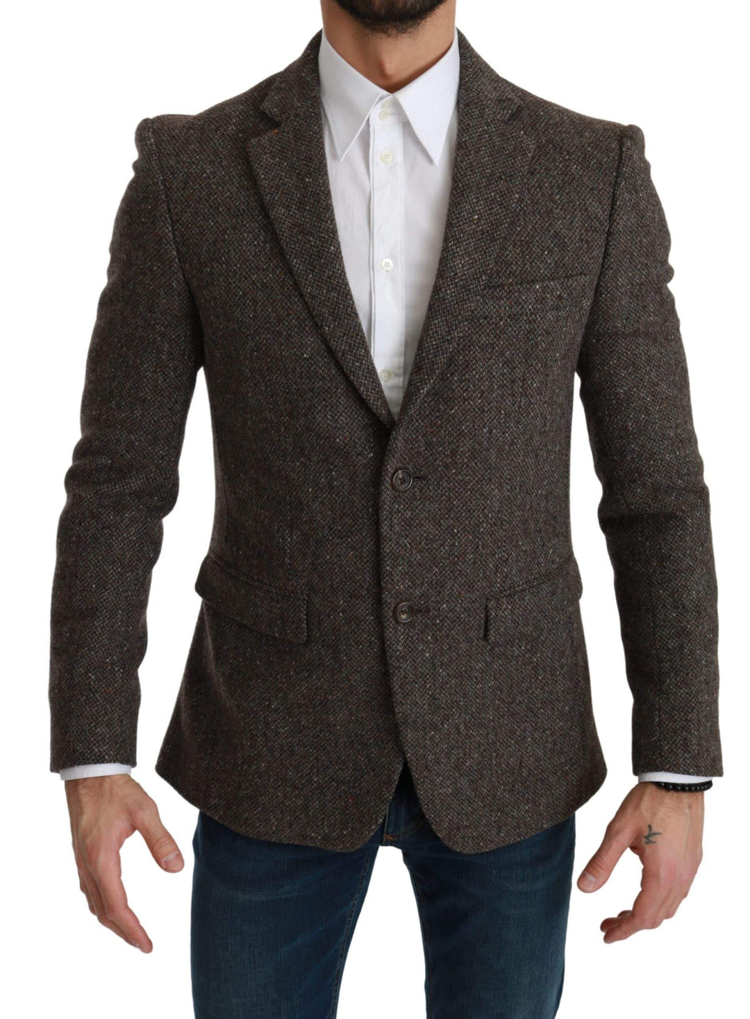 Dolce & Gabbana  Brown Jacket Formal Coat Wool Blazer #men, Blazers - Men - Clothing, Brand_Dolce & Gabbana, Brown, Catch, Dolce & Gabbana, feed-agegroup-adult, feed-color-brown, feed-gender-male, feed-size-IT48 | M, Gender_Men, IT48 | M, Kogan, Men - New Arrivals at SEYMAYKA