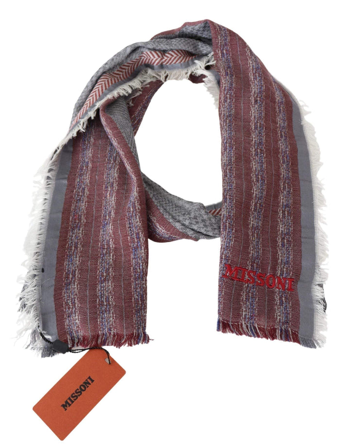 Missoni Multicolor Wool Blend Patterned Unisex Neck Wrap Scarf #men, Accessories - New Arrivals, feed-agegroup-adult, feed-color-Multicolor, feed-gender-male, Missoni, Multicolor, Scarves - Men - Accessories at SEYMAYKA