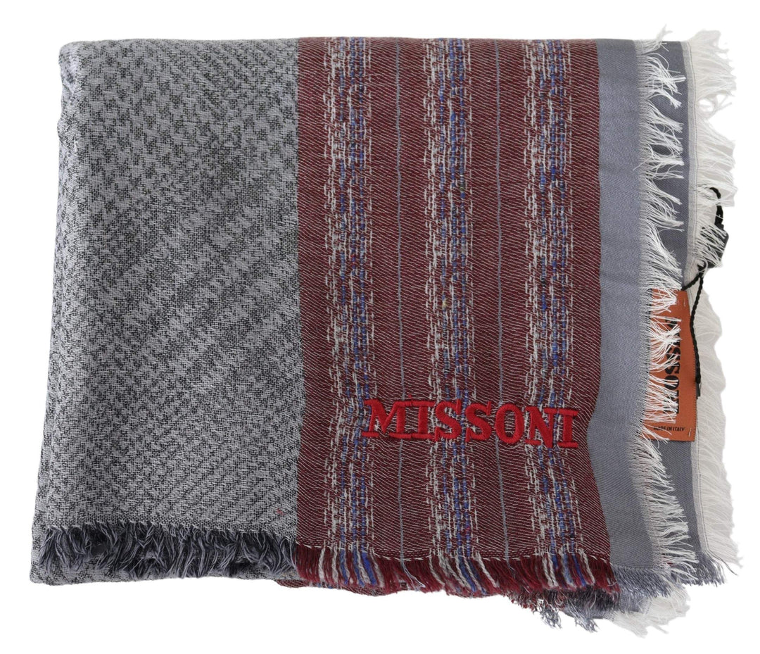 Missoni Multicolor Wool Blend Patterned Unisex Neck Wrap Scarf #men, Accessories - New Arrivals, feed-agegroup-adult, feed-color-Multicolor, feed-gender-male, Missoni, Multicolor, Scarves - Men - Accessories at SEYMAYKA