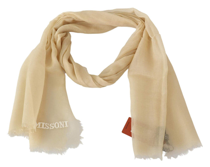 Missoni Beige Cashmere Unisex Neck Scarf #men, Beige, feed-agegroup-adult, feed-color-Beige, feed-gender-male, Missoni, Scarves - Men - Accessories at SEYMAYKA