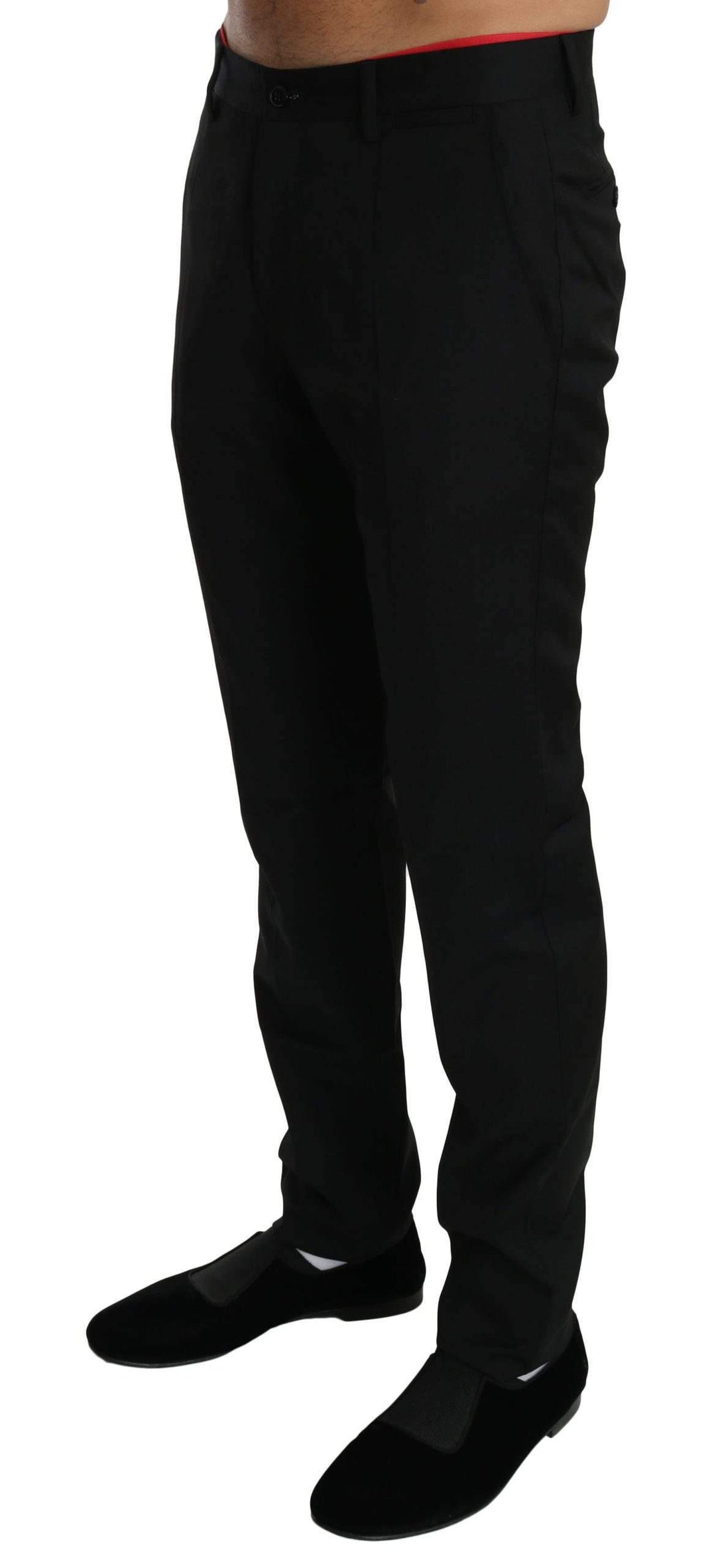 Dolce & Gabbana  Black Dress Formal Trouser Mens Wool Pants #men, Black, Brand_Dolce & Gabbana, Catch, Dolce & Gabbana, feed-agegroup-adult, feed-color-black, feed-gender-male, feed-size-IT44 | XS, Gender_Men, IT44 | XS, Jeans & Pants - Men - Clothing, Kogan, Men - New Arrivals at SEYMAYKA