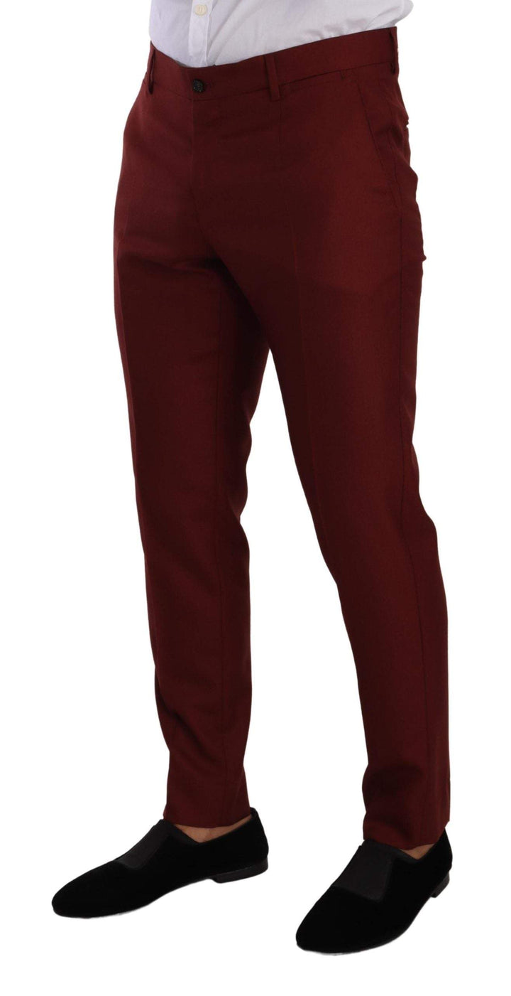 Dolce & Gabbana Red Cashmere Silk Dress  Trouser Pants #men, Dolce & Gabbana, feed-1, IT50 | L, Jeans & Pants - Men - Clothing, Red at SEYMAYKA