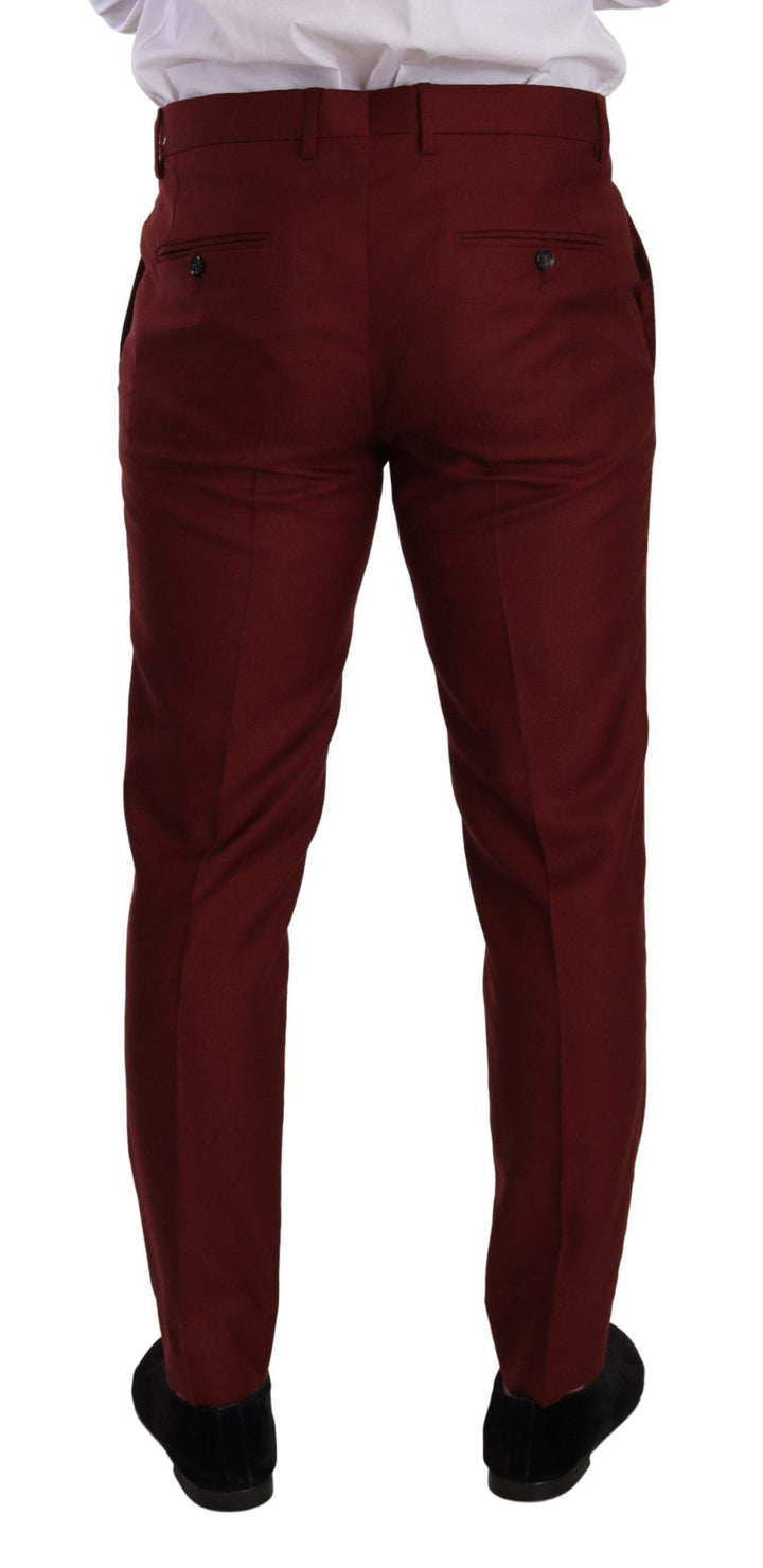 Dolce & Gabbana Red Cashmere Silk Dress  Trouser Pants #men, Dolce & Gabbana, feed-1, IT50 | L, Jeans & Pants - Men - Clothing, Red at SEYMAYKA