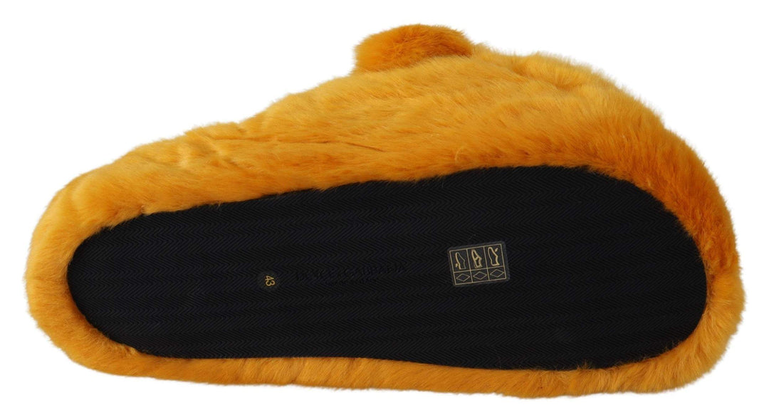 Dolce & Gabbana Yellow LION Flats Slippers Sandals Shoes #men, Dolce & Gabbana, EU39/US6, EU40/US7, EU41/US8, EU42/US9, EU43/US10, feed-agegroup-adult, feed-color-Yellow, feed-gender-male, feed-size-US10, feed-size-US6, feed-size-US7, feed-size-US9, Sandals - Men - Shoes, Shoes - New Arrivals, Yellow at SEYMAYKA