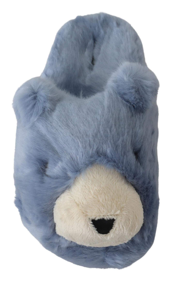 Dolce & Gabbana Blue Teddy Bear Slippers Sandals Shoes #men, Blue, Dolce & Gabbana, EU39/US6, EU40/US7, EU41/US8, EU42/US9, EU43/US10, EU44/US11, EU45/US12, feed-agegroup-adult, feed-color-Blue, feed-gender-male, feed-size-US10, feed-size-US11, feed-size-US12, feed-size-US6, feed-size-US7, feed-size-US8, feed-size-US9, Sandals - Men - Shoes, Shoes - New Arrivals at SEYMAYKA